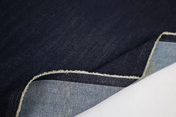 Cone Mills Deep Indigo Stretch Denim 10oz by the 1/4 yard