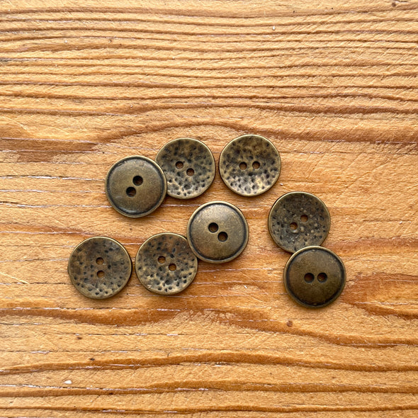 Antiqued Hammered Metal Buttons