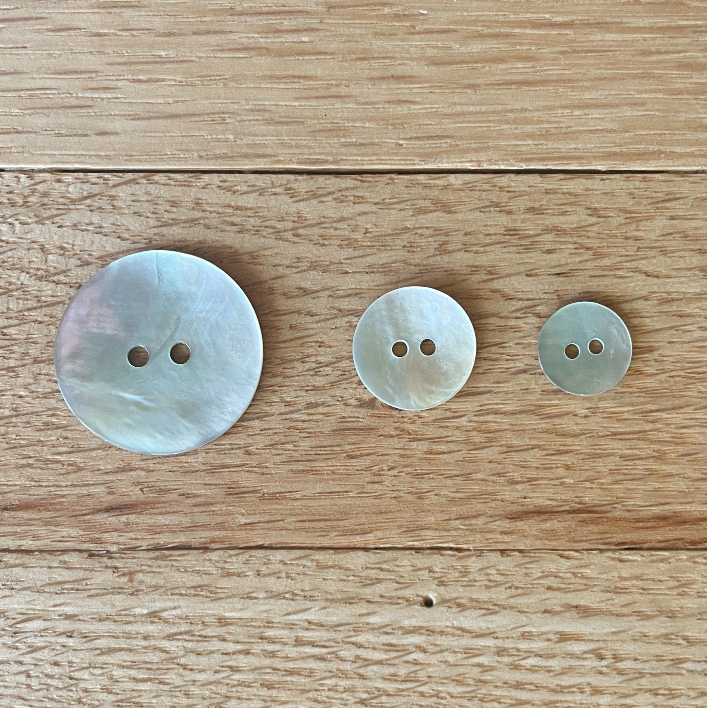 AG-17 Natural Agoya Shell Button, 2 sizes - Sold by the Dozen