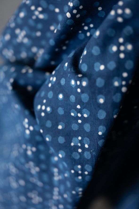 Indigo Pond Life Indian Cotton by the 1/4 yard