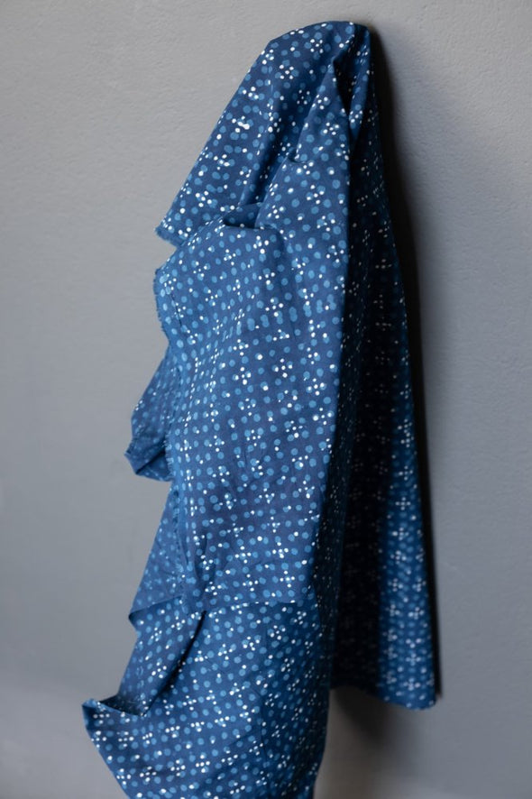 Indigo Pond Life Indian Cotton by the 1/4 yard