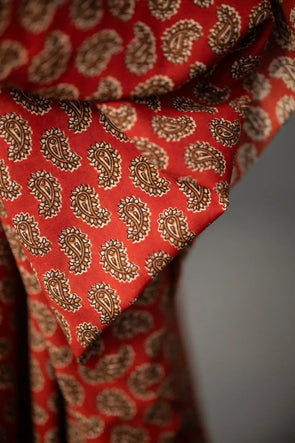 Royal Red Paisley Indian Cotton