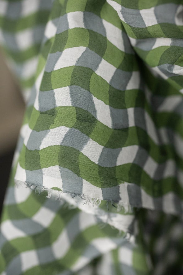 Wriggle Block Print Indian Cotton by the 1/4 yard