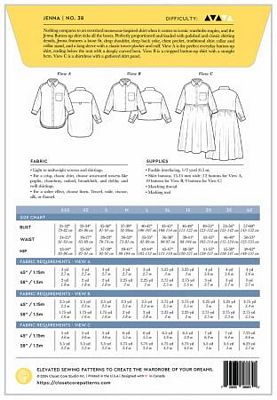 Jenna Button-Up Shirt Pattern