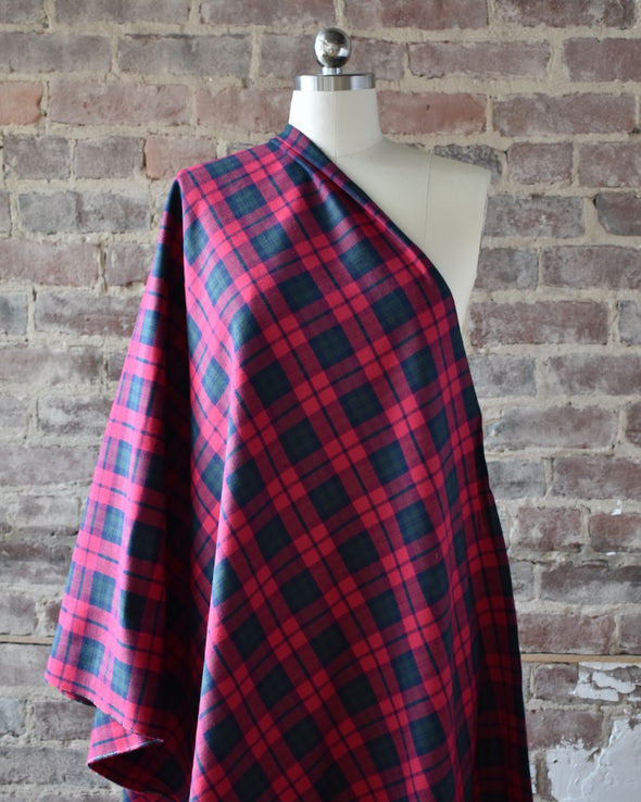 Yarn-Dyed Flannel Tartan by the 1/4 yard