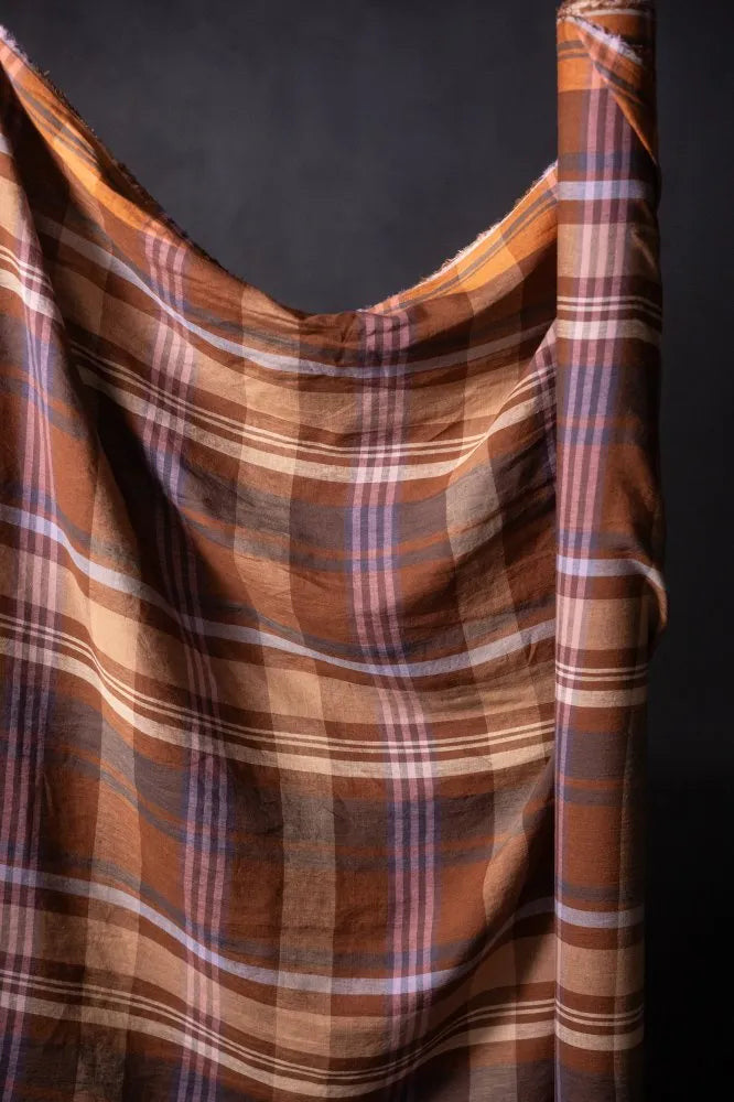 Yarn Dyed Washed Linen - Rust Yarn Dyed Washed Linen - Rust