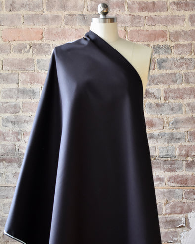 Black Super Stretch Deadstock Italian Denim by the 1/4 yard