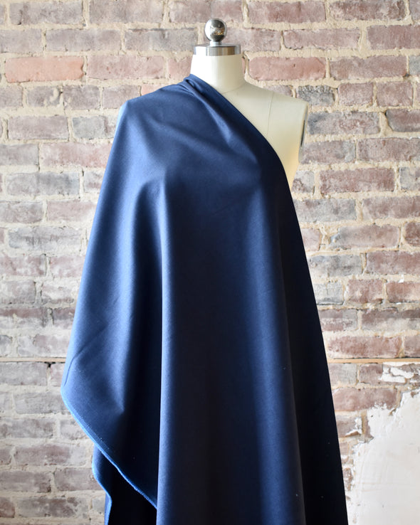 Deep Blue Super Stretch Deadstock Italian Denim by the 1/4 yard