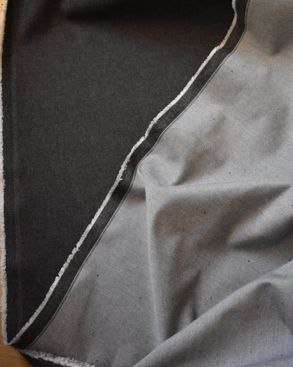 Graphite Comfort Stretch Deadstock Italian Denim by the 1/4 yard