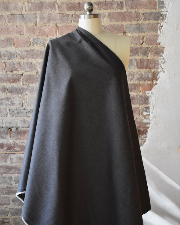 Graphite Comfort Stretch Deadstock Italian Denim by the 1/4 yard