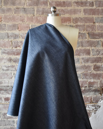 Modena Midnight Indigo Stretch Deadstock Italian Denim by the 1/4 yard