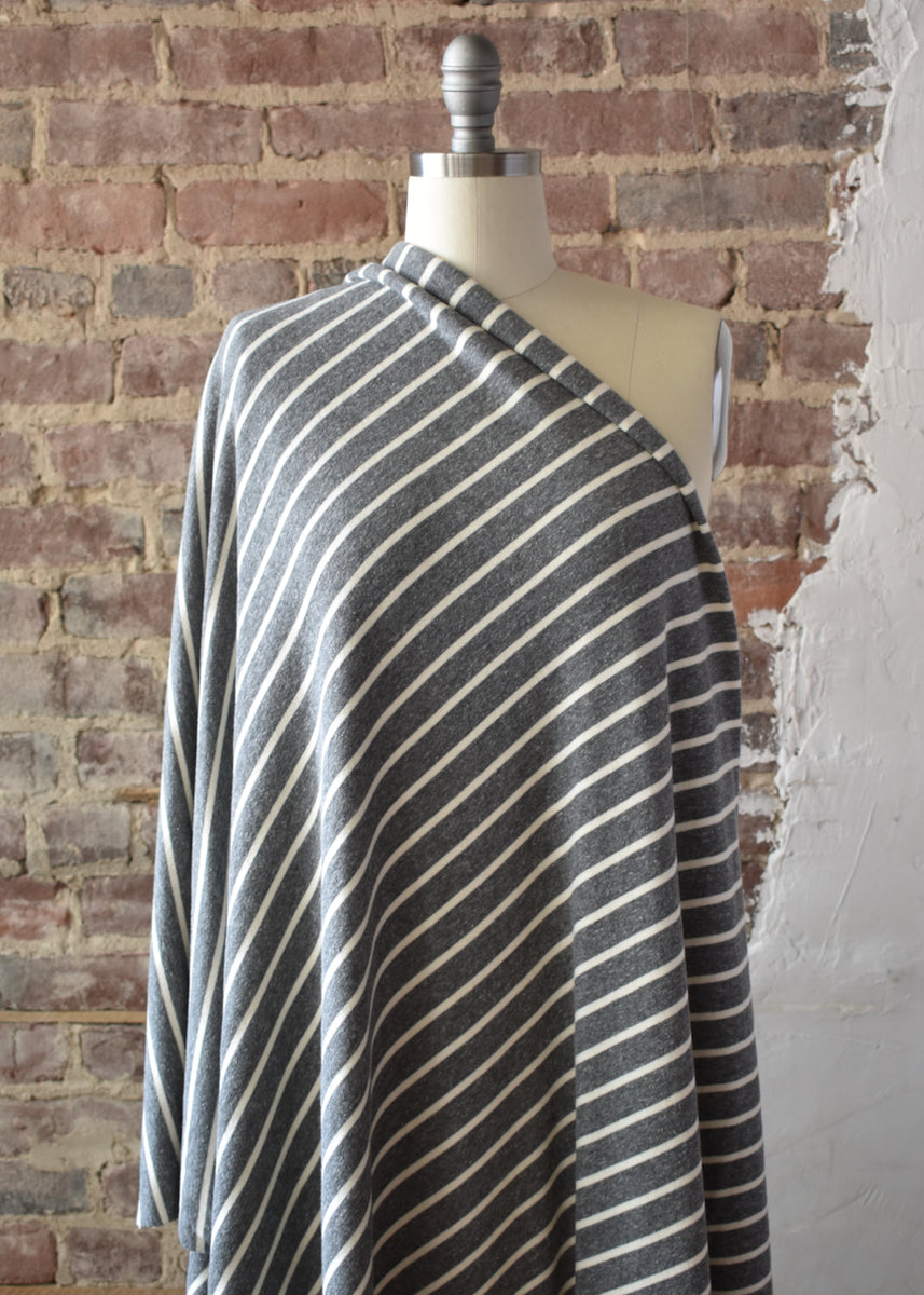 Cotton Blend Stripes Large Loop French Terry by the 1/4 yard – EWE fine ...