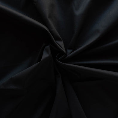 Solid Black Organic Cotton Lawn by the 1/4 yard