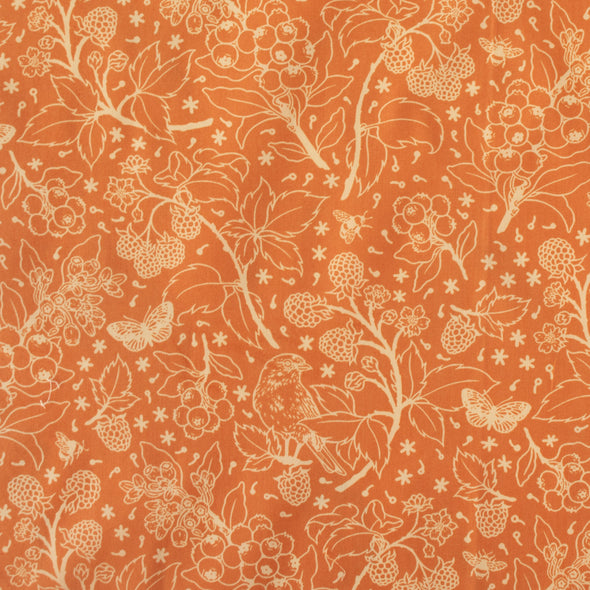 Springtime Printed Organic Poplin by the 1/4 yard