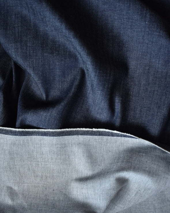 Modena Midnight Indigo Stretch Deadstock Italian Denim by the 1/4 yard
