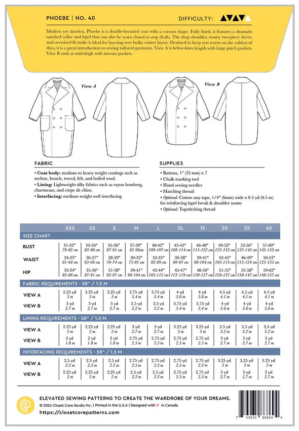 Phoebe Coat Printed Pattern