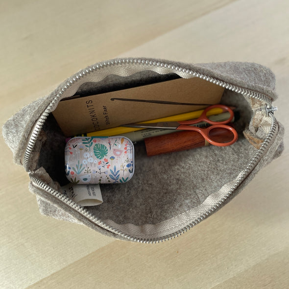 Upcycled Wool Felt Pouches