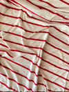 Tencel Stripe Jersey in Crimson