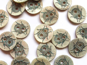 Glittery Beetle Shall Buttons