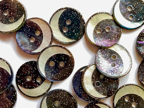 Glossy Crescent Moon Buttons