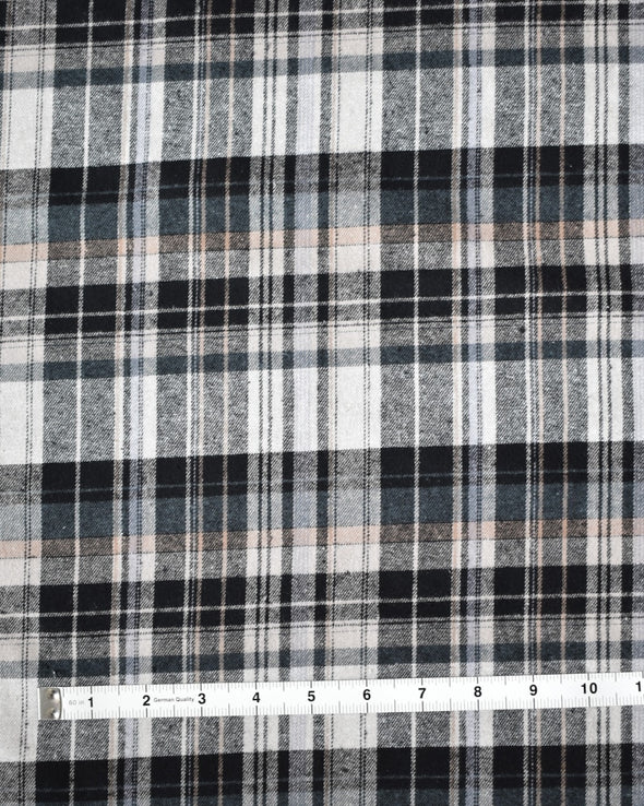 Yarn-Dyed Flannel Tartan by the 1/4 yard