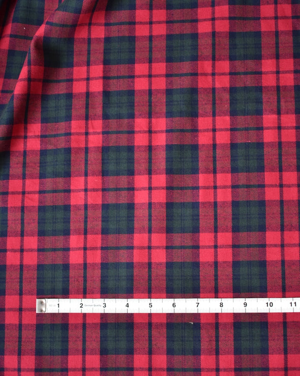 Yarn-Dyed Flannel Tartan by the 1/4 yard