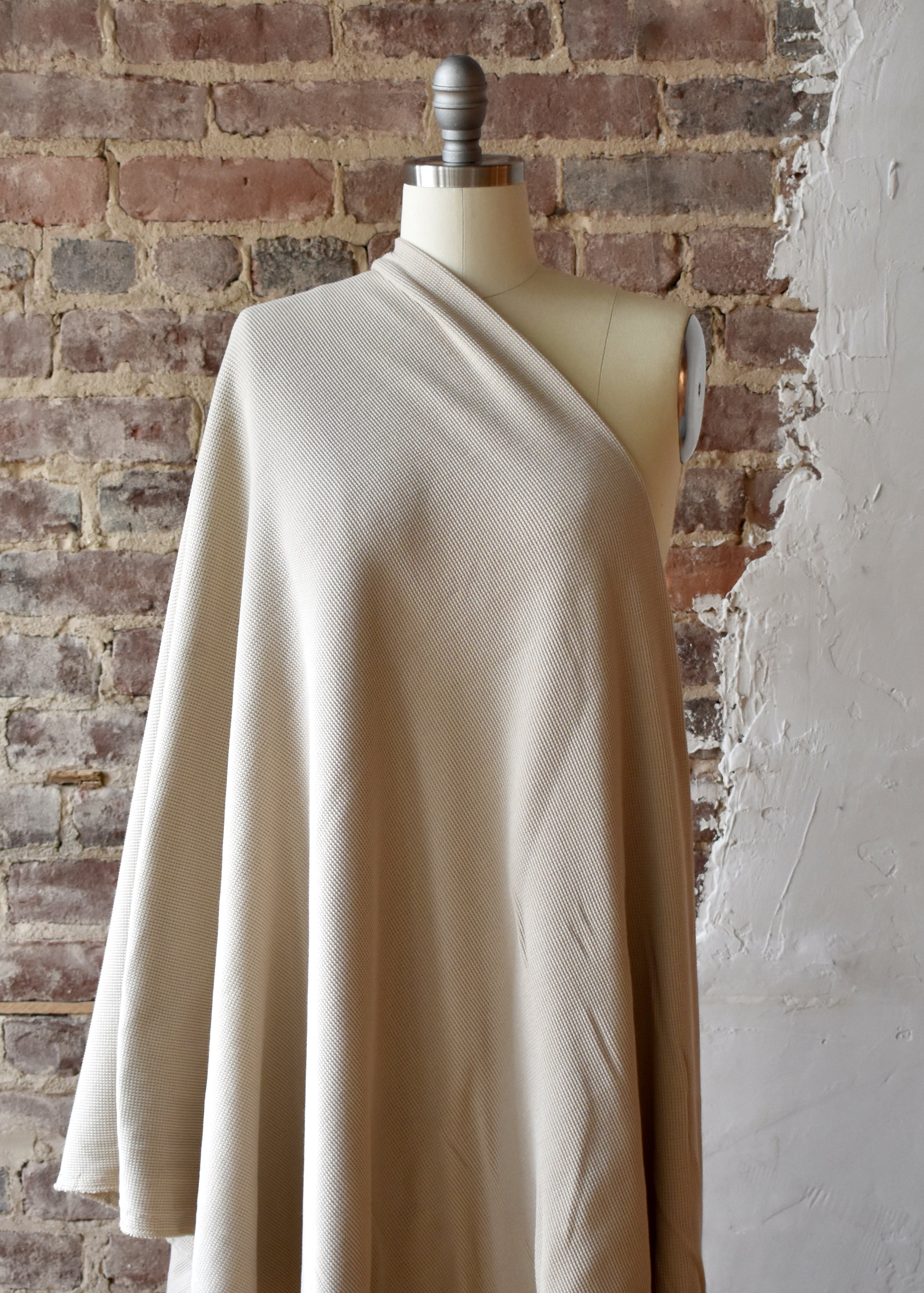 ★22-23FW★KNITTED★SOFT COTTON HEAVY WAFFLE KNIT Open Weave Chunky Waffle Sweater Knit Fabric by the Yard