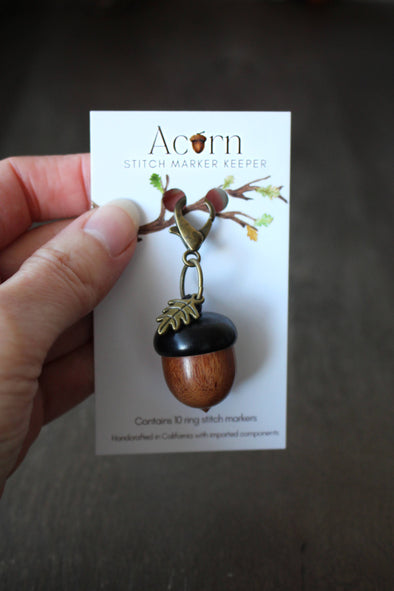 Little Acorn Stitch Marker Keeper