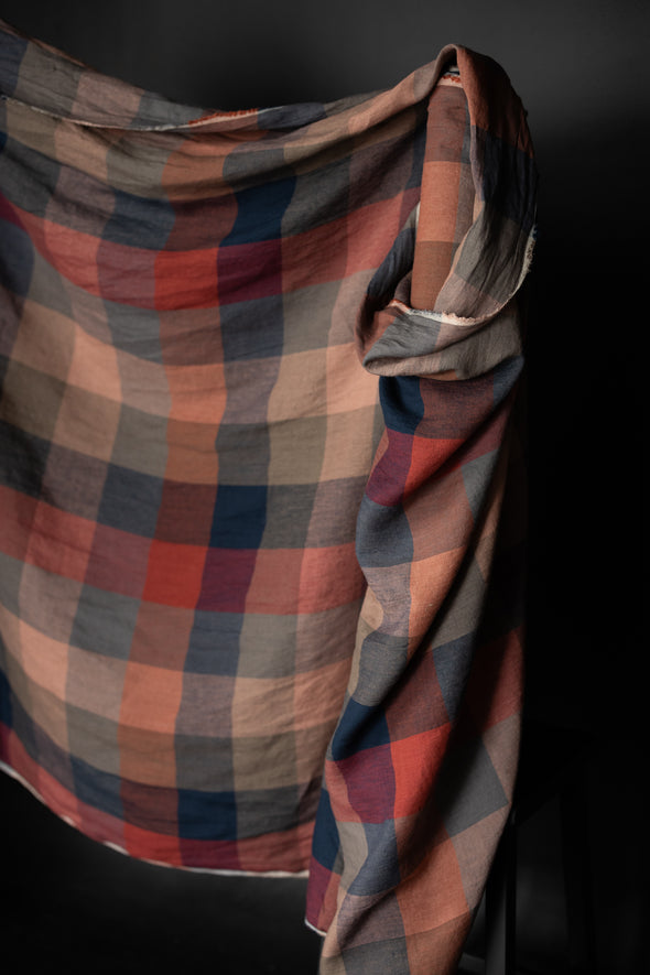 Painterly Rouge European Laundered Linen