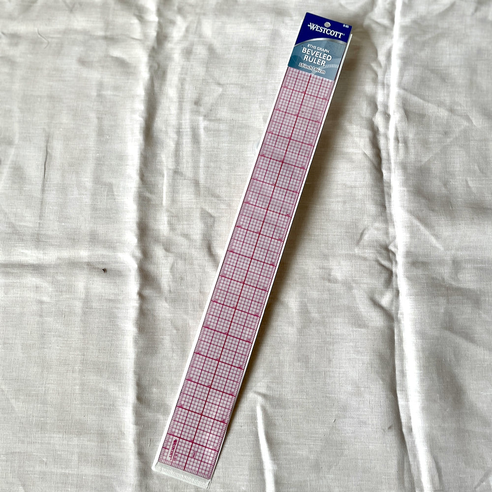 Westcott Grid Ruler - 18, Clear Plastic