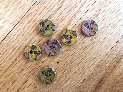 Floral Trellis Painted Buttons