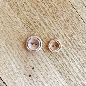 Double Rimmed Natural Wood Buttons