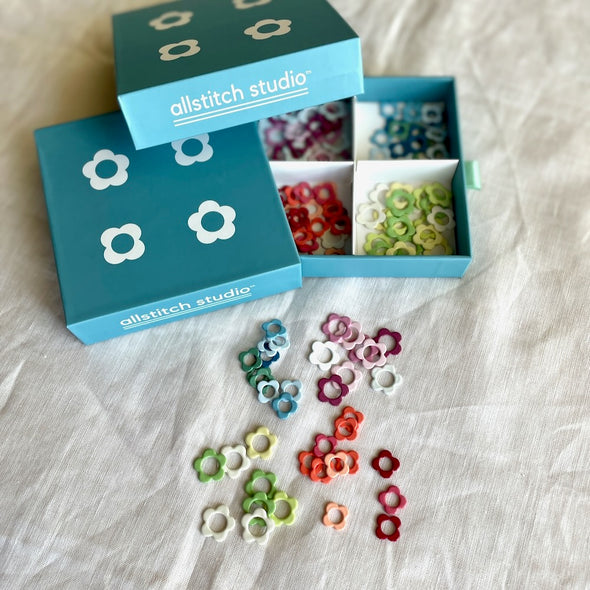 Flower Stitch Marker Sampler Box Set