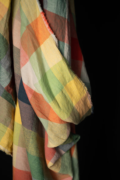 Sugar Dreams Check European Linen by the 1/4 yard