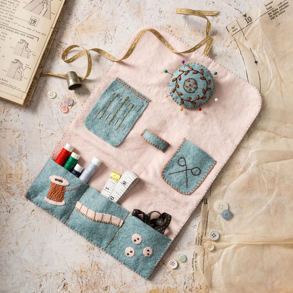 I LOVE EWE Candle Mat Kit, Felt Craft Kit, Wool Applique Embroidery Kit,  Kit, Craft Kit, Craft Kits, Wool Felt Applique Kit, Felt Crafts 