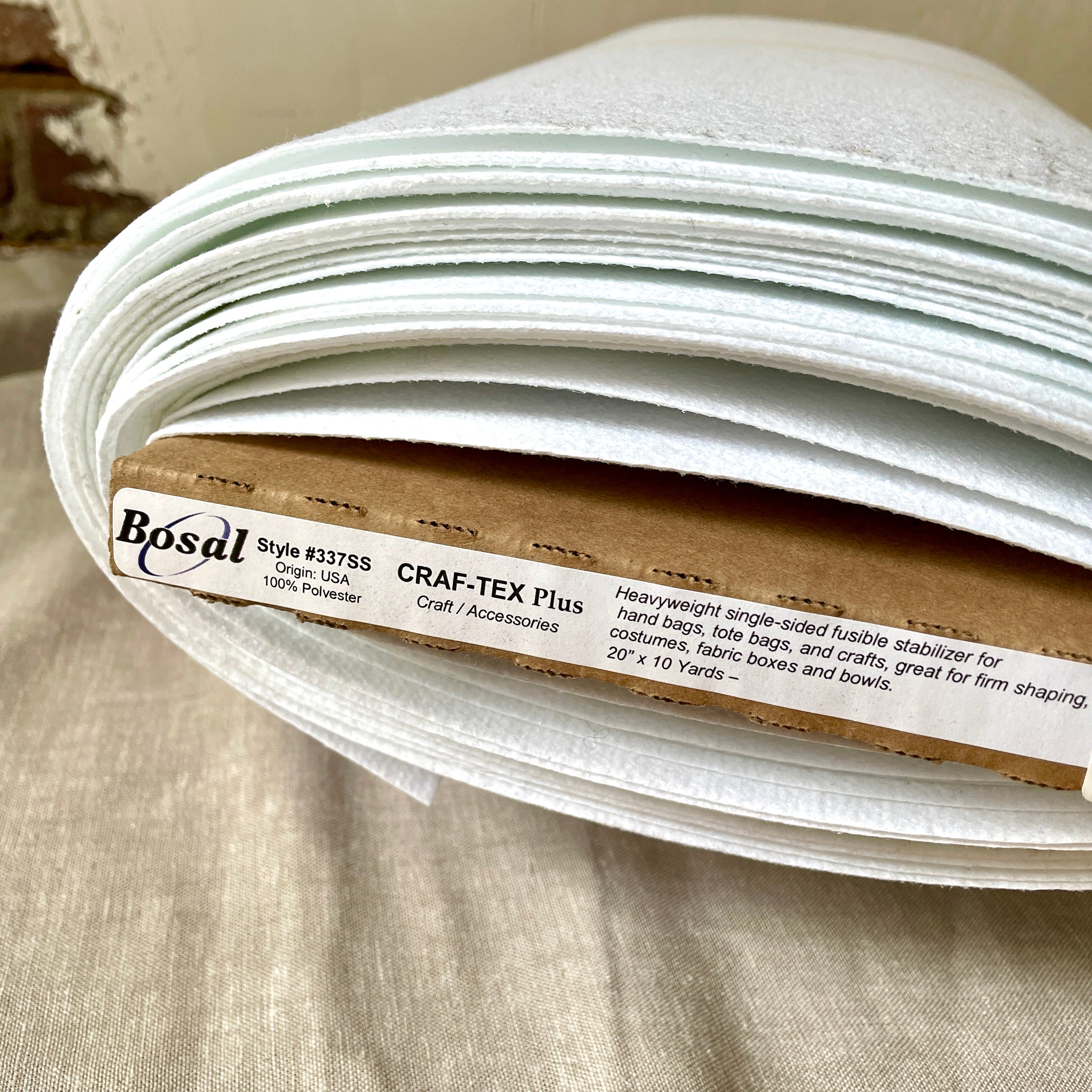 Fusible Heavyweight Craft Interfacing by the 1/4 yard