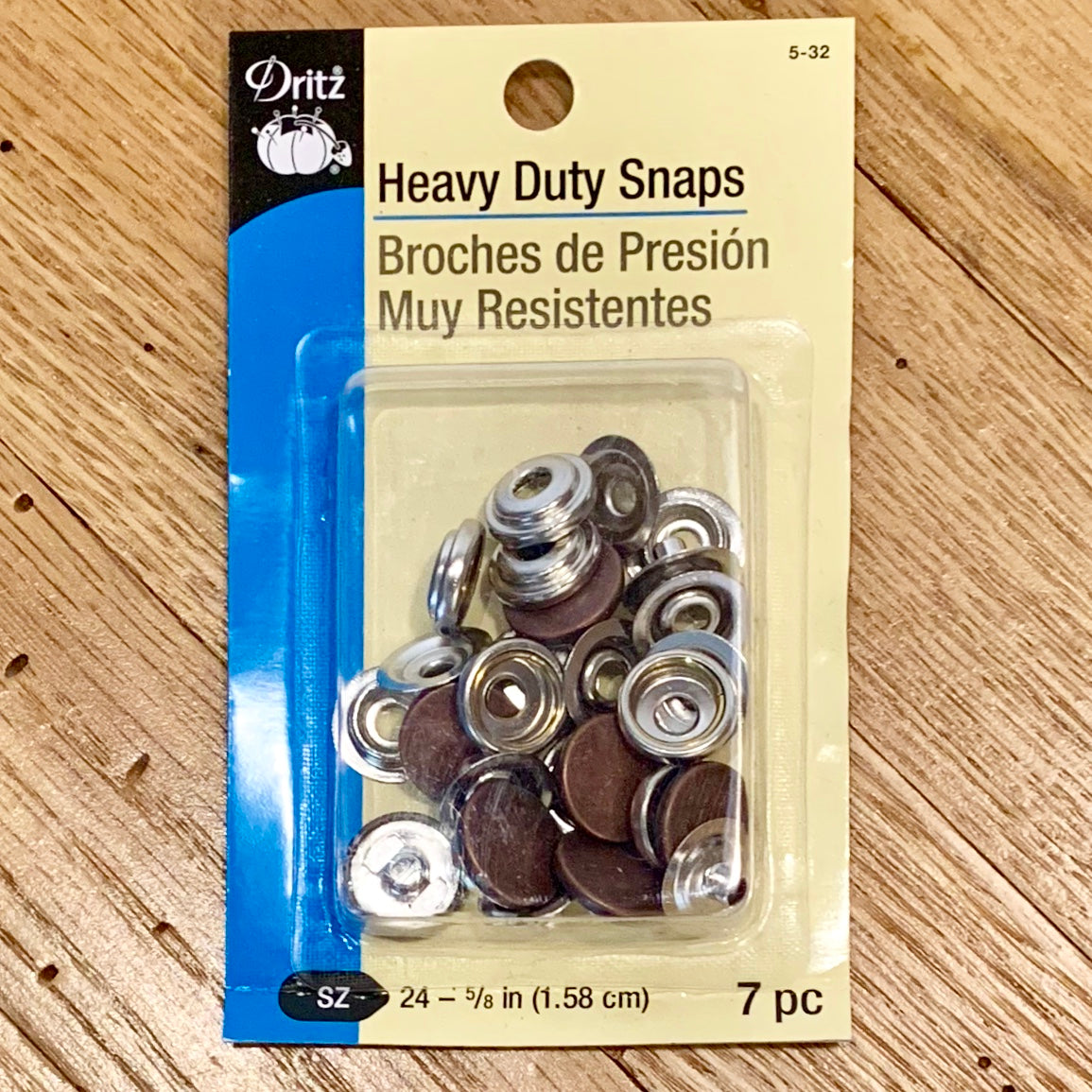 Dritz Heavy Duty Nickel Snaps Size 24-5/8 - 7ct