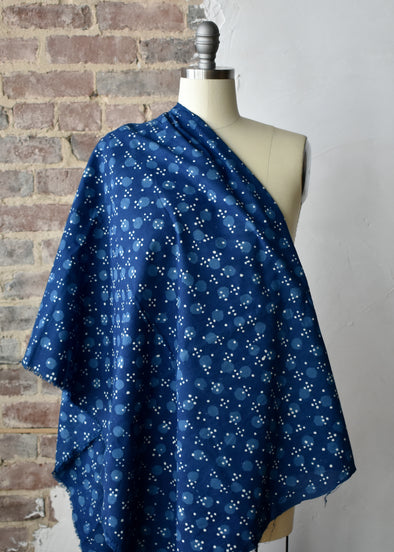 Indigo Pond Life Indian Cotton by the 1/4 yard