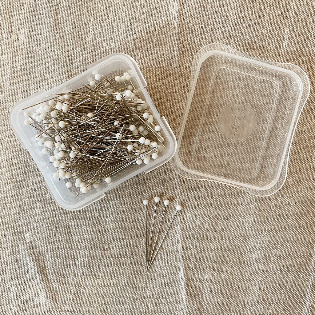 Glass Head Pins - #22 - 1 3/8 x 0.020 - 250/Pack - White - WAWAK